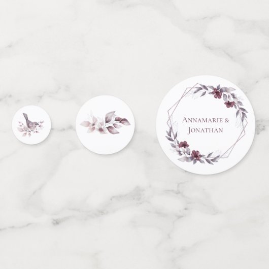 ナスのメイブピンクダスティパープル赤面ピンク葉色 コンフェッティ (正面)