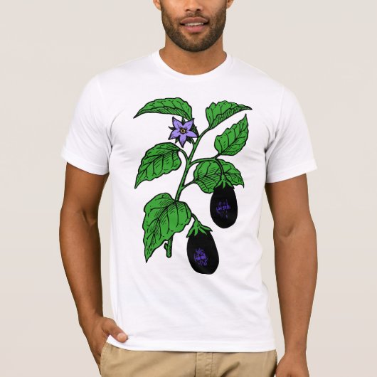 ナスのメンズTシャツ Tシャツ (正面)