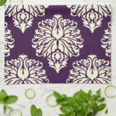 ナスの南コテージのダマスク織 キッチンタオル (折り畳み)