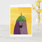 ナスの挨拶状 カード (黄色い花)