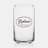 ナスの様式化された名結婚前の花嫁ガラス ガラス缶 (正面)