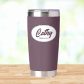 ナスの様式化結婚した花嫁 保温保冷タンブラー