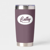 ナスの様式化結婚した花嫁 保温保冷タンブラー (正面)