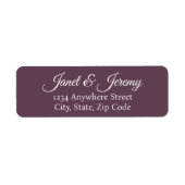 ナスの様式名結婚の差出人住所 ラベル (正面)