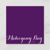 ナスの正方形の原稿の名刺 スクエア名刺 (正面)