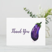ナスの水彩 サンキューカード (スタンド正面)