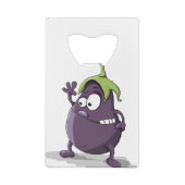 ナスの紫の野菜の目 クレジットカード栓抜き (裏面)