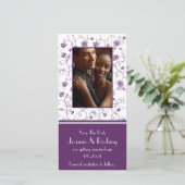 ナスの紫色および白い写真の保存日付 セーブザデート (スタンド正面)