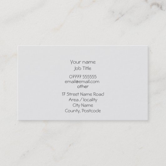 ナスの紫色の火の鳥フェニックス 名刺 (裏面)