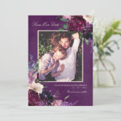 ナスの紫 花の写真 保存日付 案内状 (スタンド正面)