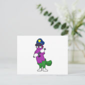 ナスの警察官と警棒 ポストカード (スタンド正面)