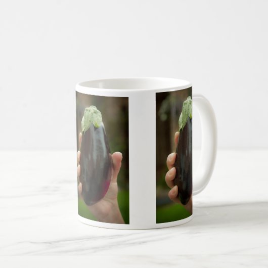 ナスまたはナスのマグ コーヒーマグカップ (正面右)