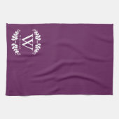 ナスエレガントパープルモノグラム キッチンタオル (横)