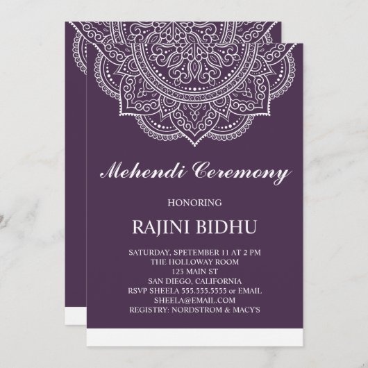 ナスエレガントペイズリーインディアンメンディ式 (正面/裏面)