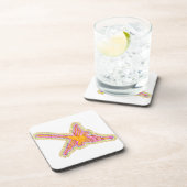 ナスカのラインのハミングバードしわの紙効果 コースター (右側)