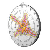 ナスカのラインのハミングバードしわの紙効果 ダーツボード (正面右)