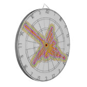 ナスカのラインのハミングバードしわの紙効果 ダーツボード (正面左)