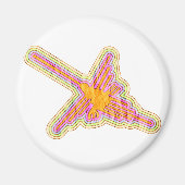 ナスカのラインのハミングバードしわの紙効果 マグネット (正面)