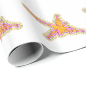 ナスカのラインのハミングバードしわの紙効果 ラッピングペーパー (ロールコーナー)