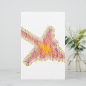 ナスカのラインのハミングバードしわの紙効果 便箋 (スタンド正面)