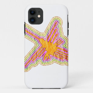 ナスカのラインのハミングバードしわの紙効果 iPhone 11 ケース