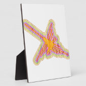 ナスカの地上絵　ハチドリ　しわくちゃの紙効果 フォトプラーク (側面)