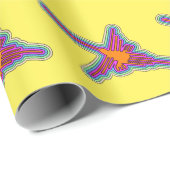 ナスカハミングバードペルースケッチオンイエロー ラッピングペーパー (ロールコーナー)