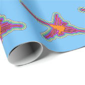 ナスカハミングバードペルースケッチオンライトブルー ラッピングペーパー (ロールコーナー)