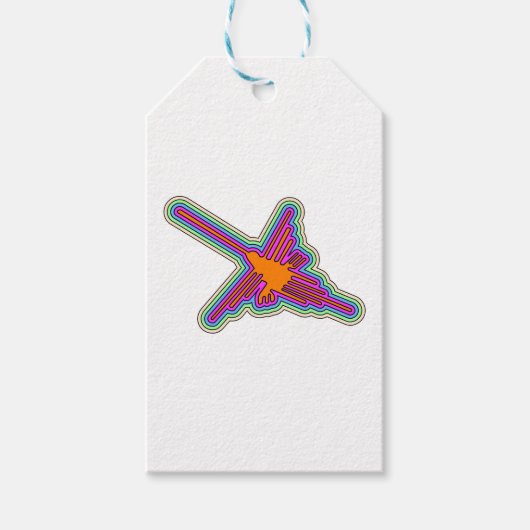 ナスカハミングバードペルースケッチ ギフトタグ (正面)