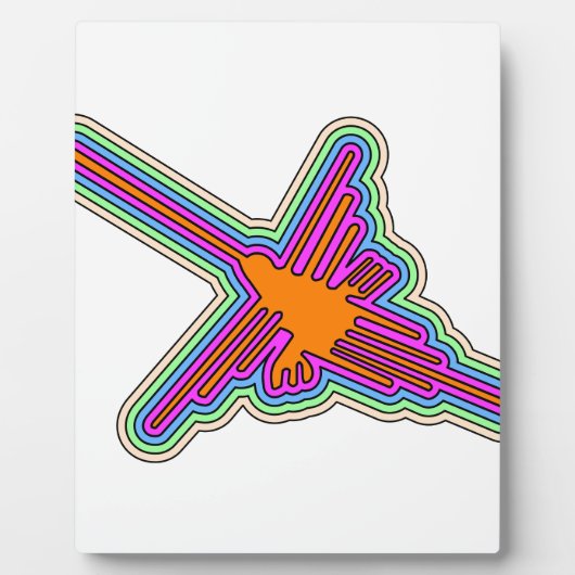 ナスカハミングバードペルースケッチ フォトプラーク (正面)