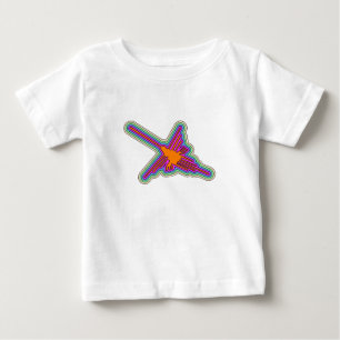 ナスカハミングバードペルースケッチ ベビーTシャツ