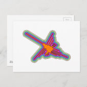 ナスカハミングバードペルースケッチ ポストカード (正面/裏面)