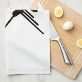 ナスカペルーハミングバードウィズカーブ文字 キッチンタオル (四つ折り)