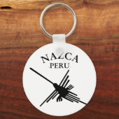 ナスカペルーハミングバードウィズカーブ文字 キーホルダー (正面)
