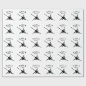 ナスカペルーハミングバードウィズカーブ文字 ラッピングペーパー (フラット)