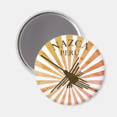 ナスカペルーハミングバードレトロサンセット マグネット (正面/裏面)