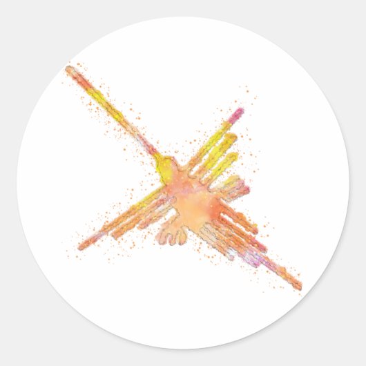 ナスカラインズハミングバードウォータープリント ラウンドシール (正面)