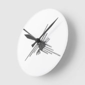 ナスカラインズハミングバードニュースプリント ラウンド壁時計 (傾斜)