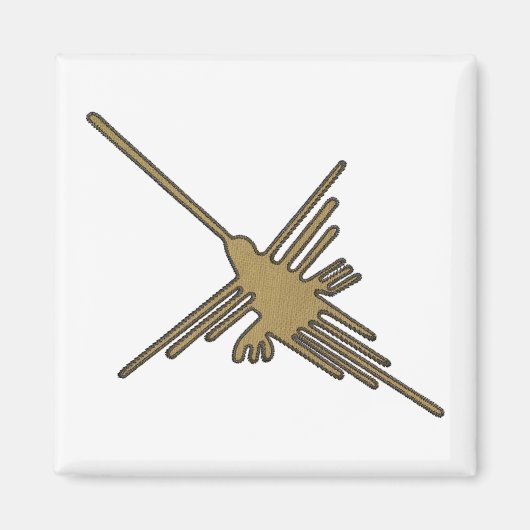 ナスカラインズハミングバード刺フェイクしゅうプリント マグネット (正面)