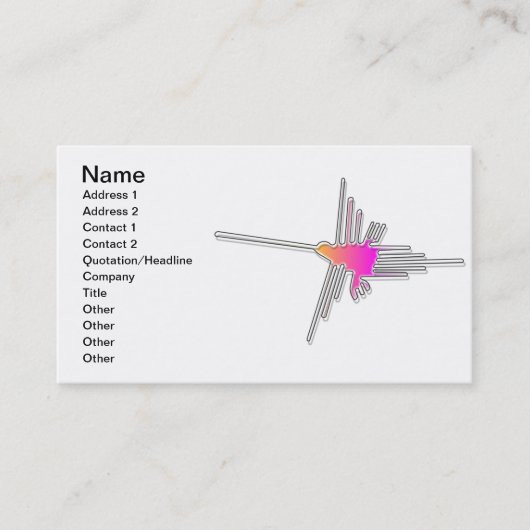 ナスカラインズハミングバード 名刺 (正面)