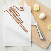 ナスカラインハミングバードスケッチ キッチンタオル (四つ折り)