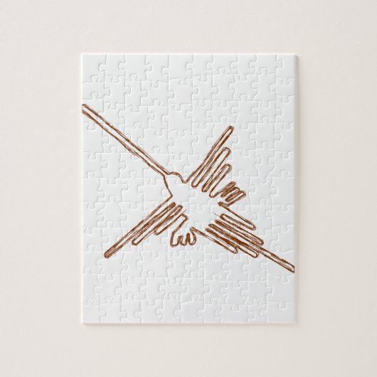 ナスカラインハミングバードスケッチ ジグソーパズル (縦)