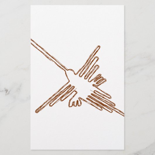 ナスカラインハミングバードスケッチ 便箋 (正面)