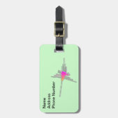 ナスカラインハミングバード – グリーンバージョン ラゲッジタグ (正面縦)