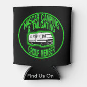 ナスカーキャンプとテールゲーティング 缶クーラー (正面)