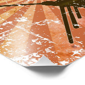 ナスカ動揺してペルーハミングバードレトロサンセット フォトプリント            (角)