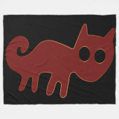 ナスカ線古代動物 – 赤いキツネ フリースブランケット (正面(横))