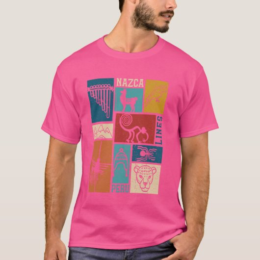 ナスカ線 – ペルーGeoglyph Monkey Spide Tシャツ (正面)