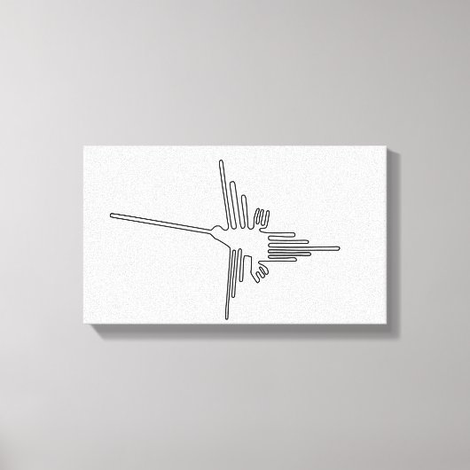 ナスカ・ペルー鳥の古代ジオグリフ記号の謎en キャンバスプリント (正面)