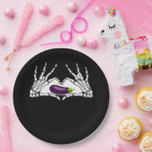 ナスクラシックハート – スケルトンハンズ ペーパープレート (パーティー)